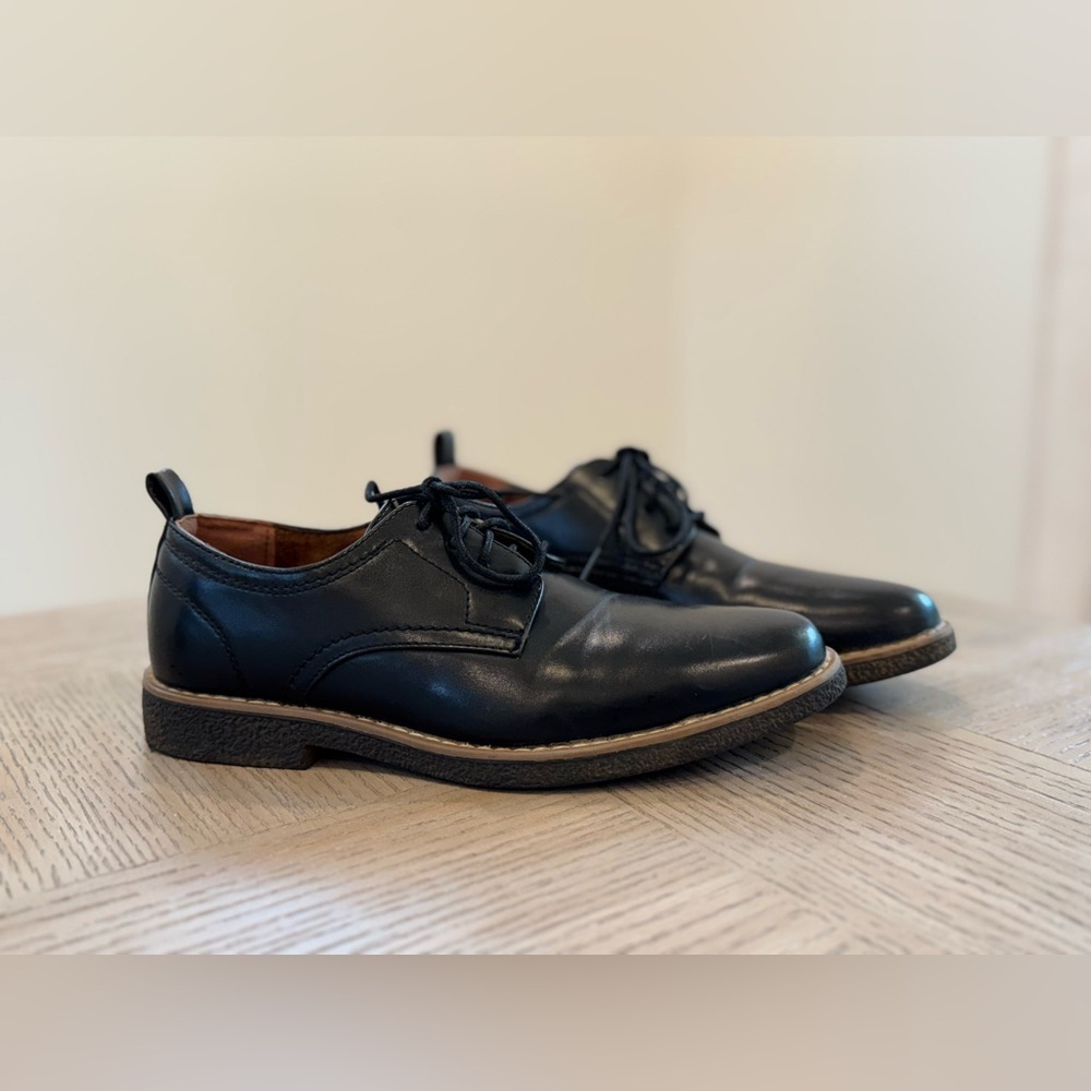 Deer Stags Classic Black Kids Dress Shoes